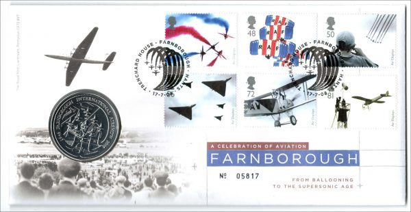 GB 2008 Centenary of Powered Flight set on Royal Mail/Royal Mint coin cover - fine