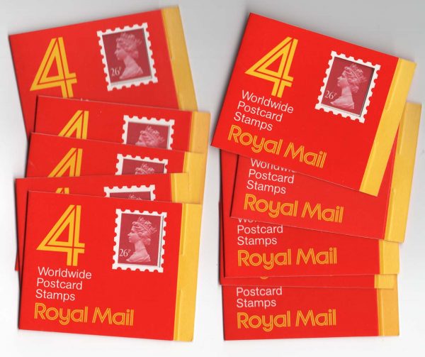 GB Booklets GE1 Machin 4x 26p type II sgX971b, 10 copies to tuck away