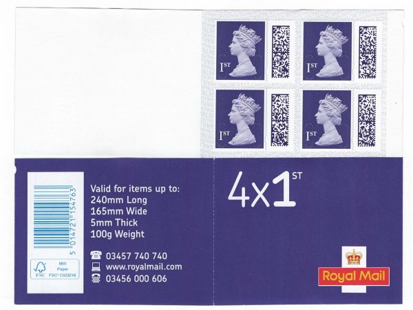 Discount Postage: 20 Barcoded 1st Class Self-Adhesive Stamps (Face value £34)