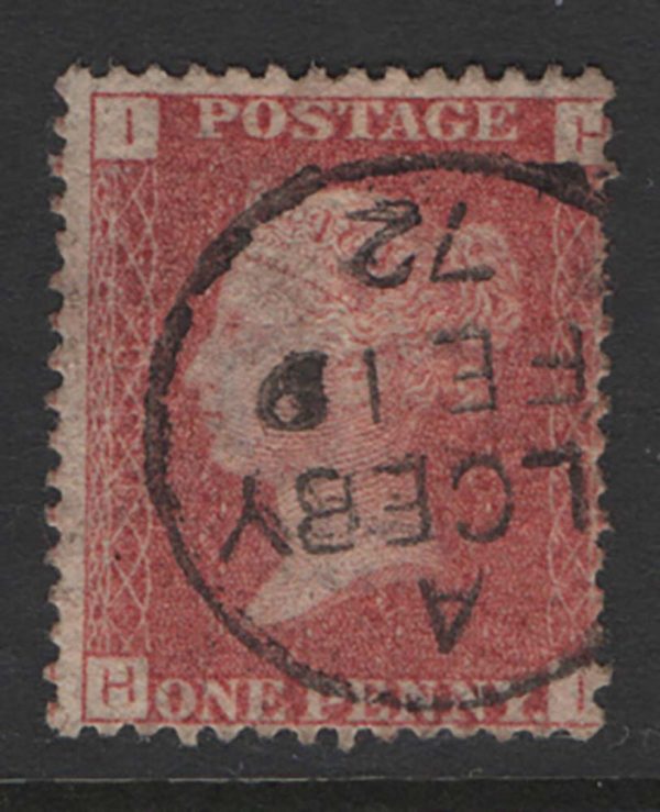 GB 1858 1d plate 138 vfu, cds only cancel - scarce thus