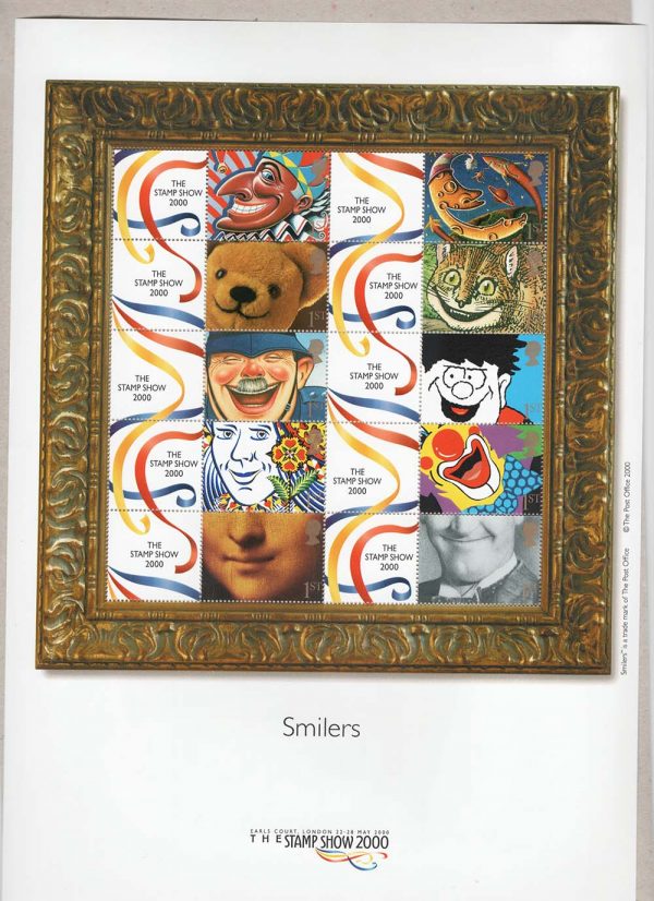 GB 2000 Stamp Show Smilers sheet - fine um - Face value is £17