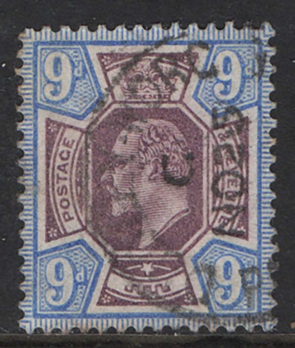 GB 1902 9d dull purple & ultramarine vfu cds sg250 c£75