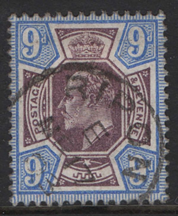 GB 1902 9d slate-purple & ultramarine vfu cds sg251 c£75