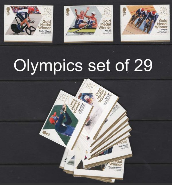 GB 2012 Olympics gold medallist set of 29 singles um face= £47.85