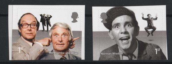 GB 2015 Comedy Greats: Morecambe/Wise & Norman Wisdom self-adhesives um sg3707-8