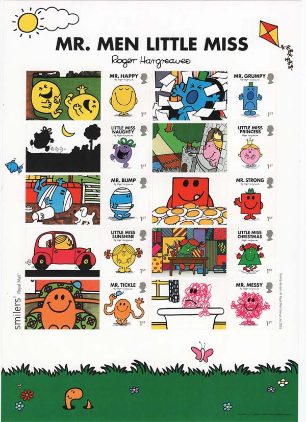 GB 2016 LS101 Mr Men Little Miss Smilers Sheet um