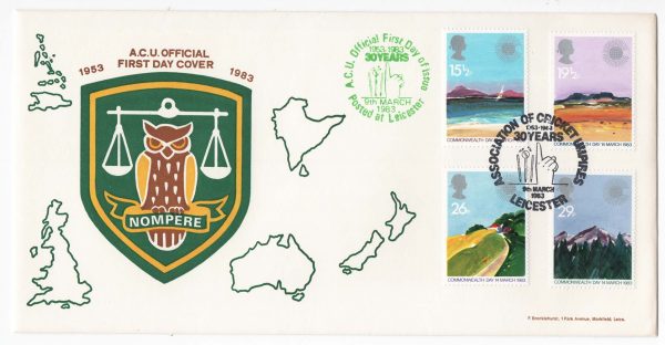 GB 1983 Commonwealth Day, ACU cover, Leicester Sp h/stamps c£85
