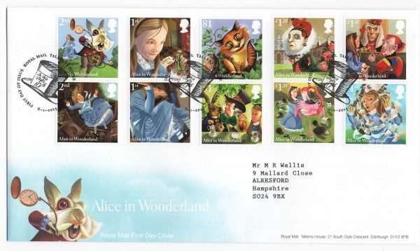 GB 2015 Alice in Wonderland FDC - fine