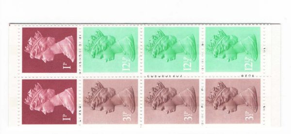 GB Booklets - Folded (good perfs)  F24b 50p Old Spot Pig 36p corrected rates, good perfs