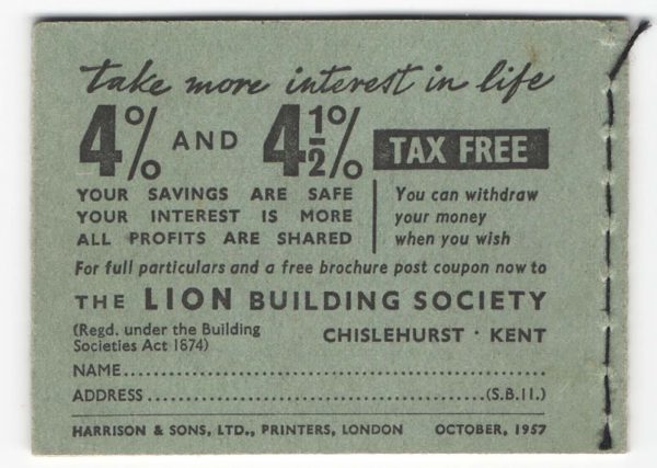 GB Booklets  F59 2/6d Oct 1957