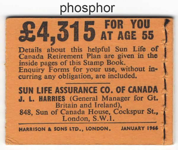 GB Booklets  N23p 2s phosphor January 1966