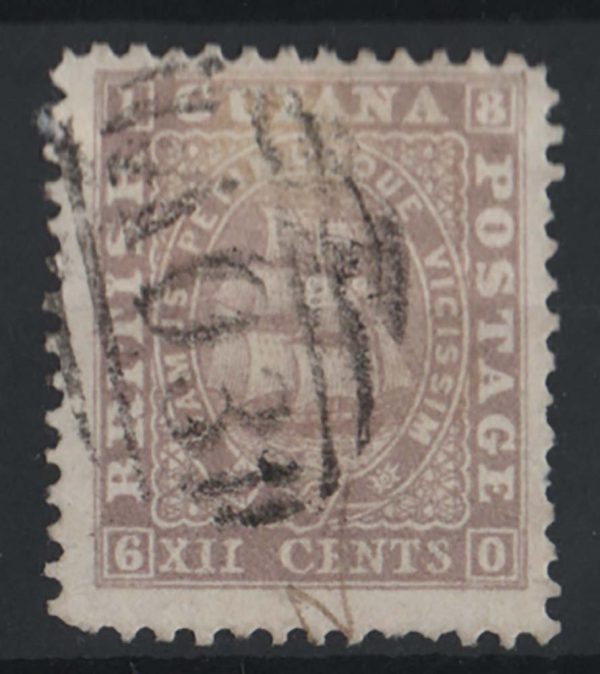 British Guiana 1860 12c grey-lilac perf 12, thick paper fu sg37 c£55