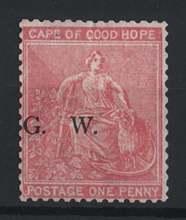 Griqualand West 1877 1d ovpt G.W. sg2 v lightly used (or mint no gum) c£130 U, £950 M