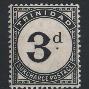 Trinidad 1885 Postage Due 3d wmk crown/CA sgD4 vf mint c£60