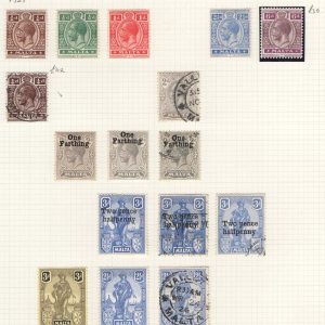 Malta  1921-25 m&u range incl 1921 6d um c£150+