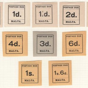 Malta 1925 Postage dues set vf mint sgD1-10