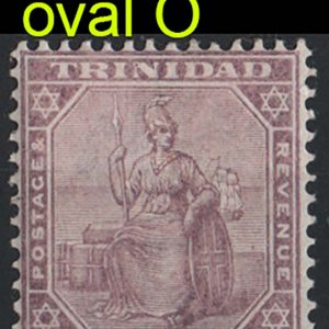 Trinidad 1896 1d dull purple & rose type II (oval O) vf mint sg116 c£350