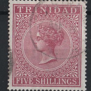 Trinidad 1883 5s perf 14 sg113 vfu c£130