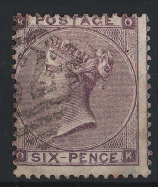 GB 1862 6d deep lilac sg83 vfu c£160