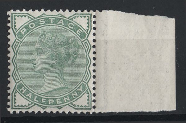 GB 1880 ½d pale green um marginal, v fresh sg165 c£55 as mm