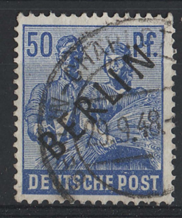 Germany - Berlin 1948 50pf black overprint sgB13, FU