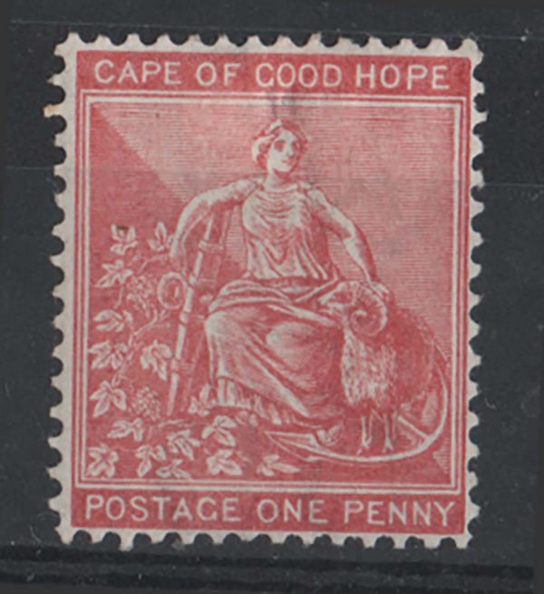 Cape Of Good Hope 1871 1d carmine-red sg29, f mint, small hinge thin
