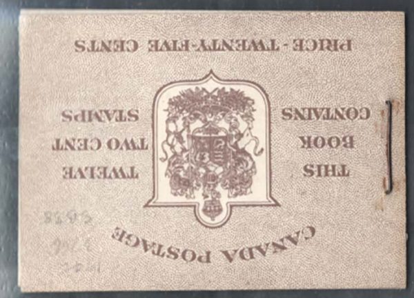 Canada 1942 25c booklet brown on white cover, English text sgSB38