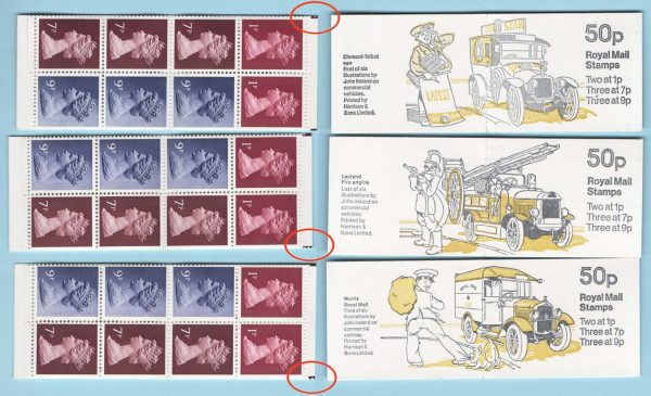 GB Booklets - Folded (good perfs)  FB04, etc 50p Mail van 7p LB EEH over 7p E2a +