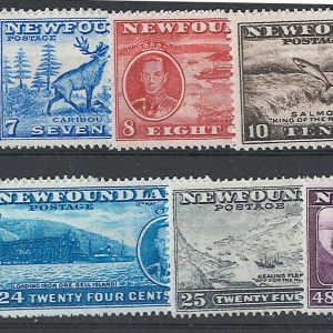 Newfoundland 1937 Additional Coronation set sg257-67 f mint c£60