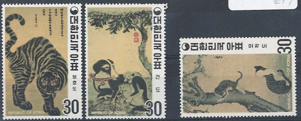 Korea 1970 YI Dynasty Paintings (2nd series) sg887-9 um c£34 ‡