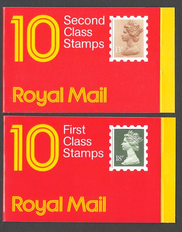 GB Booklets - Window  GI1a £1.30 ref H round tab cyl book, ditto GO1a £1.80