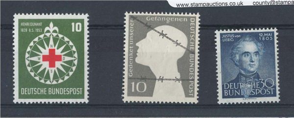 Germany 1953 Dunant - Liebig sg1090-2 vf mint c£86 ‡