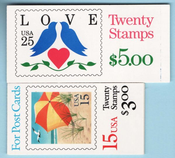 USA 1990 Greetings & Beach Umbrella booklets SB141-2 fine