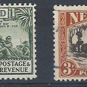 #0918 New Zealand 1935 2s - 3s sg568-9 fu c£98