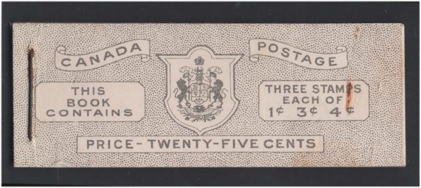 Canada 1950 25c black & white English booklet SB46 minor mark on cover cat £60