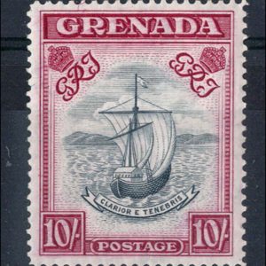 #0718 Grenada 1938 10s slate-blue & bright carmine sg163b um c£325