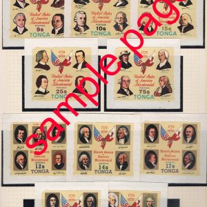 Tonga 1976 US Bicentenary - Germany Friendship sg568-97, O142-50 um c£36