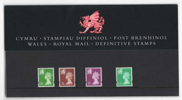 GB 1997 Regionals Wales 20p-63p (photo) pres pack #39