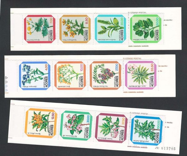 Azores 1981 Regional Flowers booklet, ditto 1982, 1983 SB2-4 (MiMH1-3) c£50