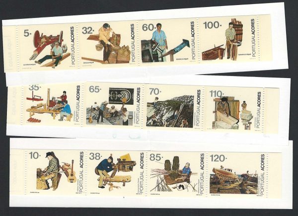 Azores 1990 Occupations booklet, ditto 1991, 1992 SB10-12 MiNH9-11 c£27+