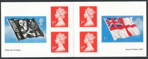 GB Booklets - SA  PM04 6x 1st 4x Machin + Flags & Ensigns self-adhesives