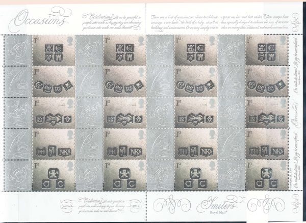 GB 2001 Occasions Smilers (Hallmarks) sheet um, minor wrinkle LS4 c£180 ‡