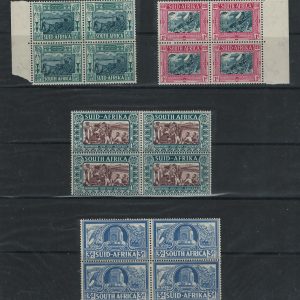 South Africa 1938 Voortrekker Memorial fund set fine mint blks of 4