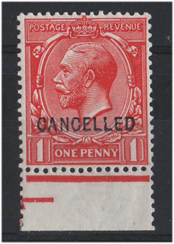 GB 1912 1d sg357 ovpt cancelled type 24 um fresh Spec N16w cat £80