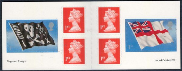 GB Booklets - SA  PM04 6x 1st incl Flags & Ensigns