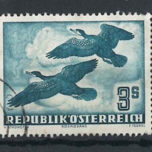 Austria 1950 Airs 3s Birds vfu, nibbled perf sg1218 c£160 ‡