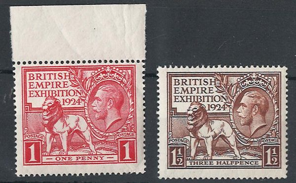GB 1924 Wembley set sg430-1 um