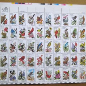 USA 1982 State Birds & Flowers complete um sheet of 50 c£60