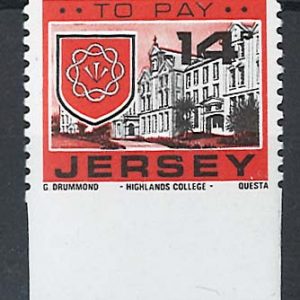 Jersey 1978 Postage Due 14p imperf between stamp & bottom margin um unlisted SG