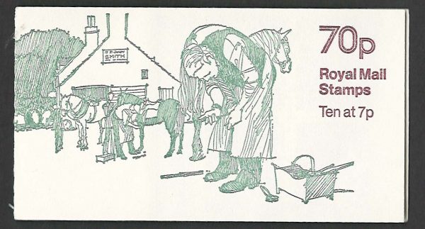 GB Booklets - Folded (good perfs)  FD2A 70p Horse Shoeing LM trimmed perfs